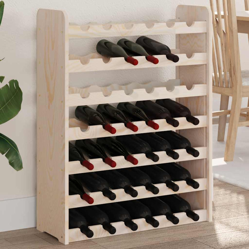 Weinregal aus Kiefernholz für 42 Flaschen