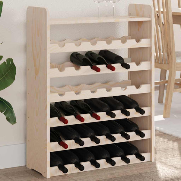 Weinregal Massivholz Kiefer für 36 Flaschen