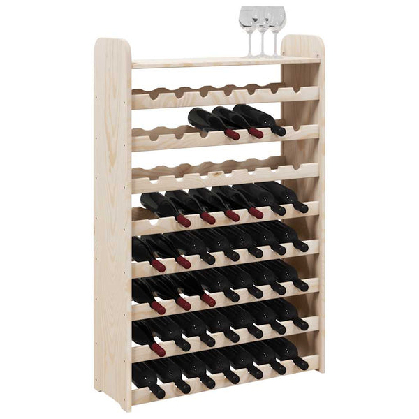 vidaXL Casier à vin avec plateau 72,5x25x111,5 cm Bois de pin massif