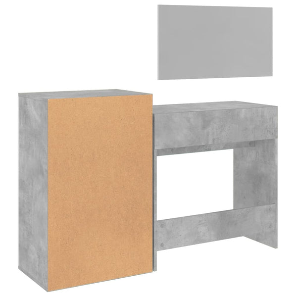 3-tlg. Betongraues Schminktisch-Set