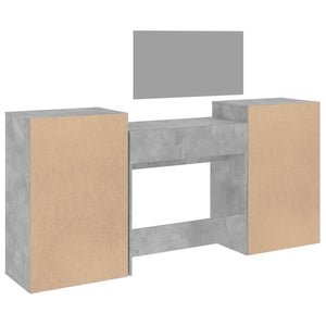 Schminktisch Set Betongrau 4-teilig