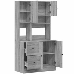 Küchenschrank Grau Sonoma 95x50x180 cm