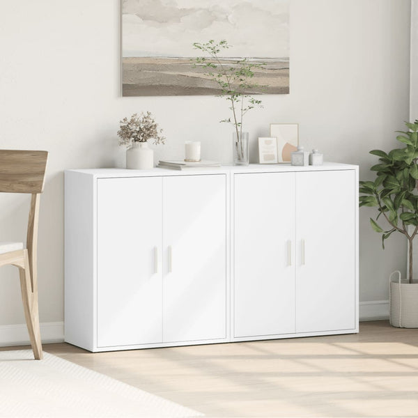 Sideboards 2er Set Weiß 60x31x70cm