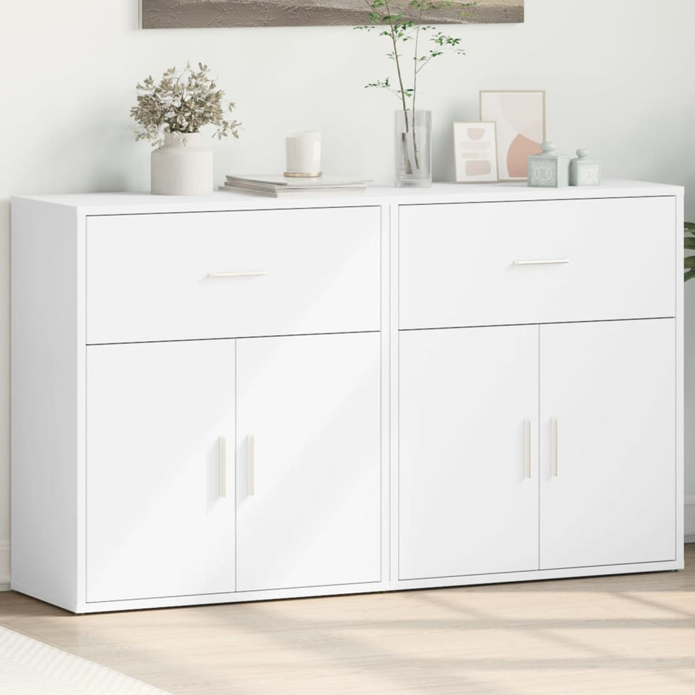 Sideboards 2er Set Weiß 60x31x70cm
