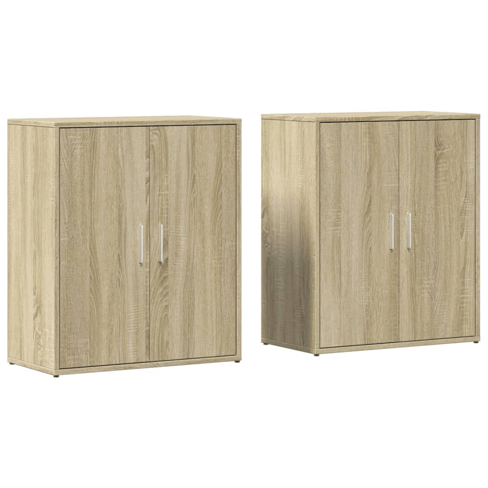 Sideboards 2er Set Sonoma Eiche 60x31x70 cm