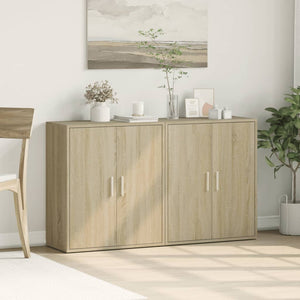 Sideboards 2er Set Sonoma Eiche 60x31x70 cm