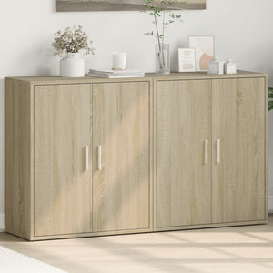 Sideboards 2er Set Sonoma Eiche 60x31x70 cm