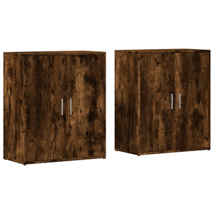 Sideboards 2er Set Räuchereiche 60x31x70 cm