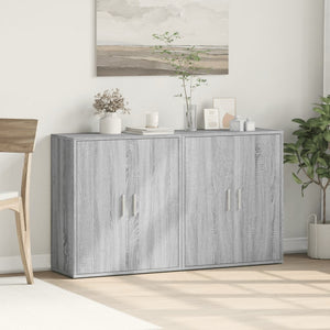 Sideboards 2er Set Grau Sonoma Eiche 60x31x70 cm