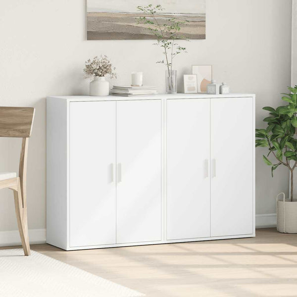 Weiße Sideboards 60x31x84cm, 2er-Set