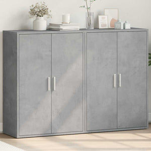 Betongraue Sideboards, 2er-Set, 60 cm