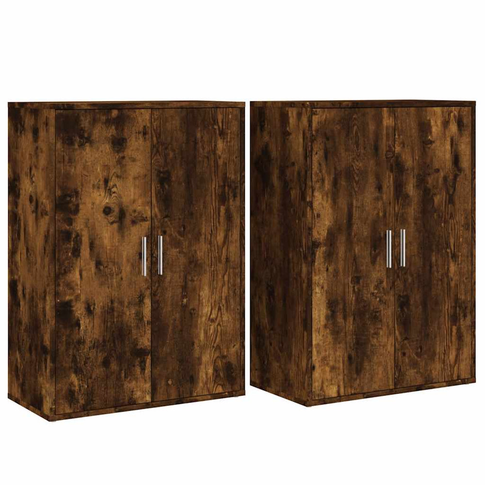 Sideboards 2er Set Räuchereiche 60x31x84 cm