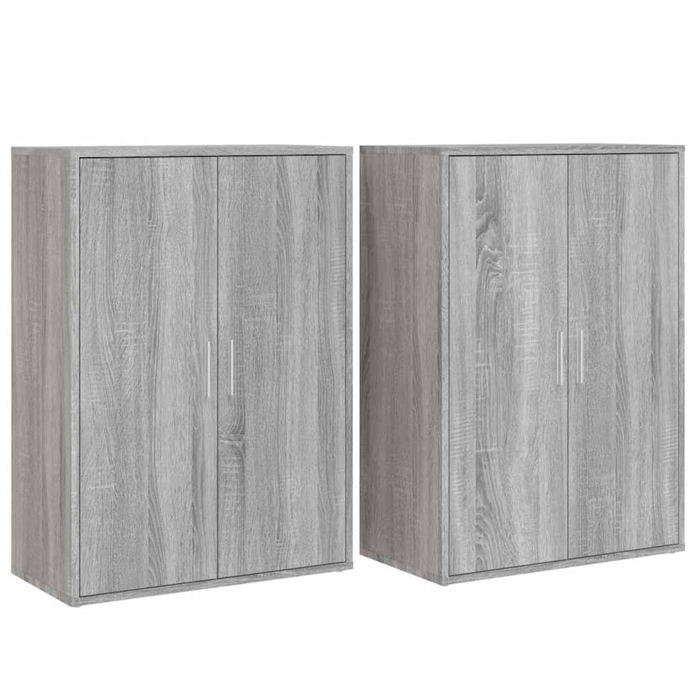 Graue Sideboards Sonoma 60x31x84cm, 2er-Set
