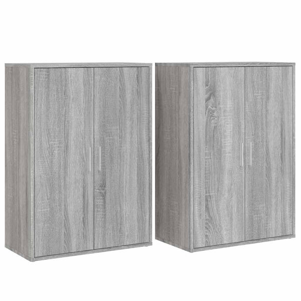 Graue Sideboards Sonoma 60x31x84cm, 2er-Set
