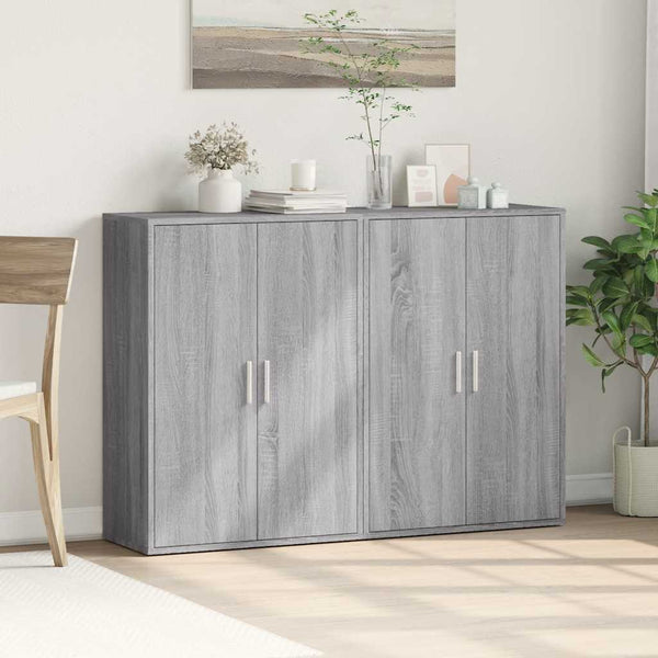 Graue Sideboards Sonoma 60x31x84cm, 2er-Set