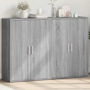 Graue Sideboards Sonoma 60x31x84cm, 2er-Set