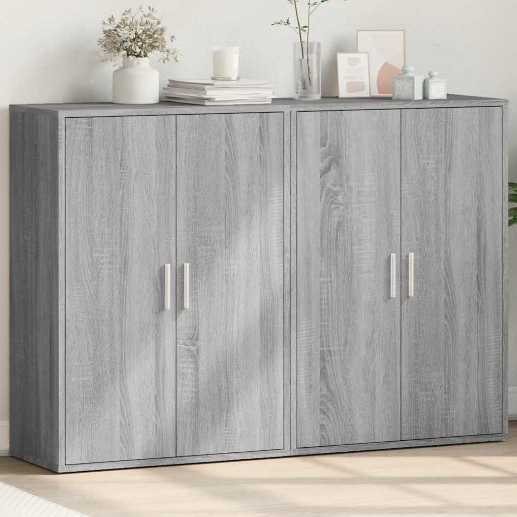 Graue Sideboards Sonoma 60x31x84cm, 2er-Set