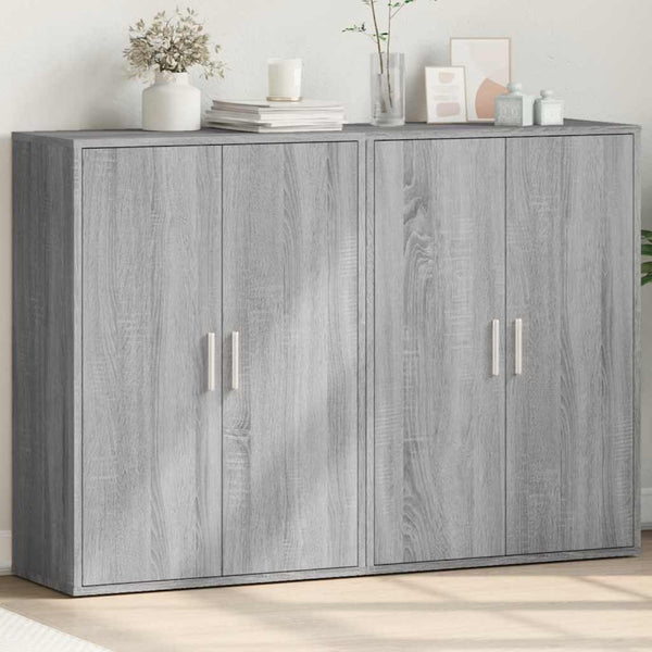 Graue Sideboards Sonoma 60x31x84cm, 2er-Set