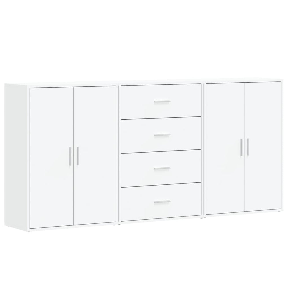 Weiße Sideboards 3er Set 60x31x84cm