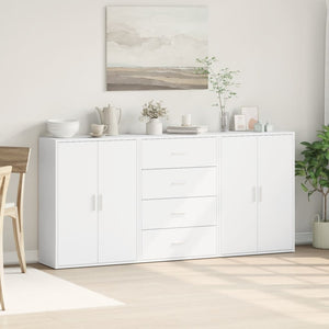 Weiße Sideboards 3er Set 60x31x84cm