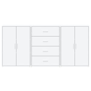 Weiße Sideboards 3er Set 60x31x84cm