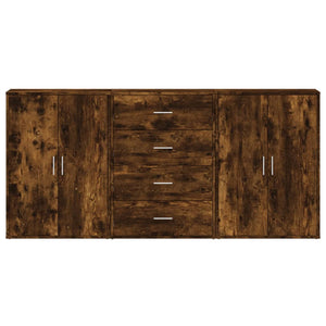 Sideboards 3er Set, Räuchereiche, 60x31x84 cm