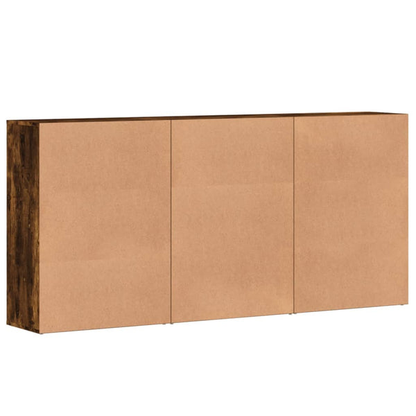 Sideboards 3er Set, Räuchereiche, 60x31x84 cm