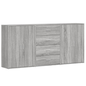 vidaXL Bahuts 3 pcs Gris Sonoma 60x31x84 cm Bois d'ingénierie