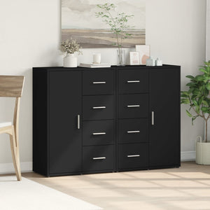Schwarze Sideboards 2er Set 60 cm