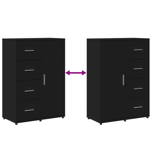 Schwarze Sideboards 2er Set 60 cm