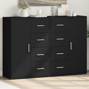 Schwarze Sideboards 2er Set 60 cm