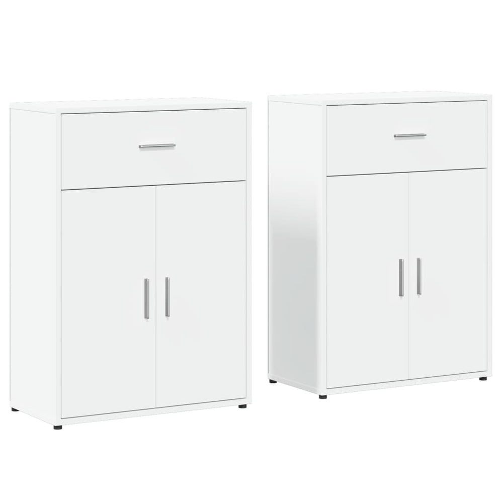 Weiße Sideboards 60x30x84cm, 2er-Set