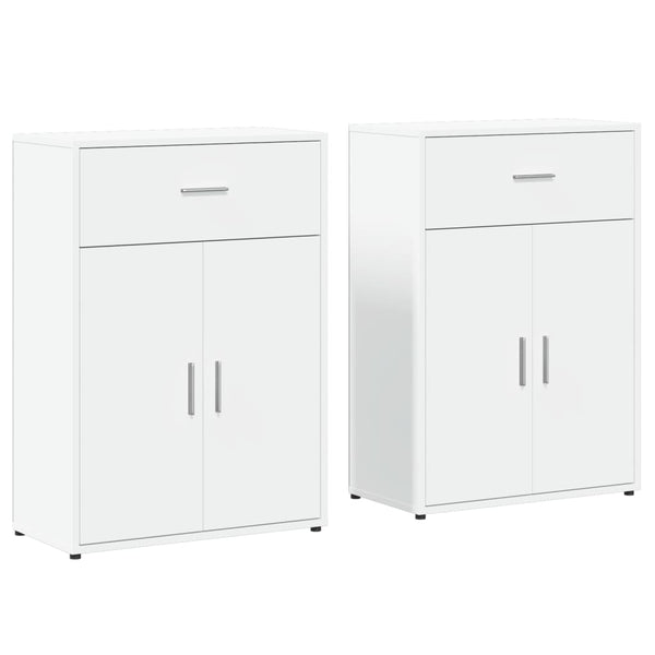 Weiße Sideboards 60x30x84cm, 2er-Set