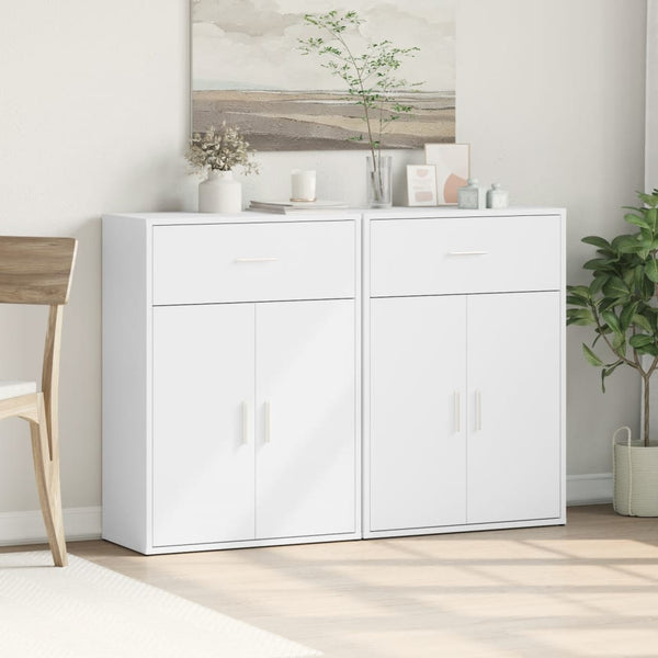 Weiße Sideboards 60x30x84cm, 2er-Set