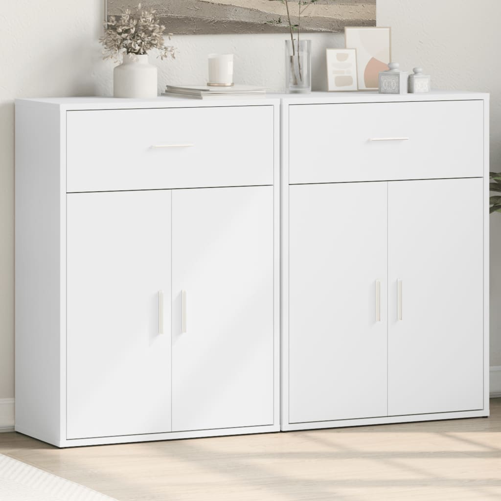 Weiße Sideboards 60x30x84cm, 2er-Set