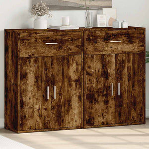 Sideboards 2er Set Räuchereiche 60x30x84cm