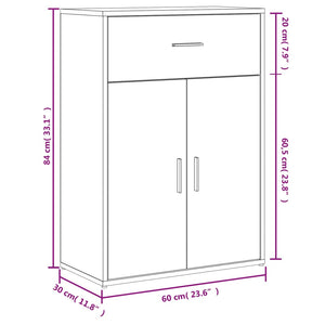 Sideboards 2er Set Grau Sonoma 60x30x84 cm