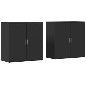 Schwarze Sideboards 2er-Set 79x80 cm