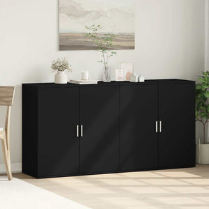 Schwarze Sideboards 2er-Set 79x80 cm