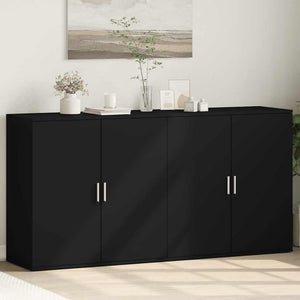 Schwarze Sideboards 2er-Set 79x80 cm