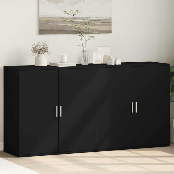 Schwarze Sideboards 2er-Set 79x80 cm