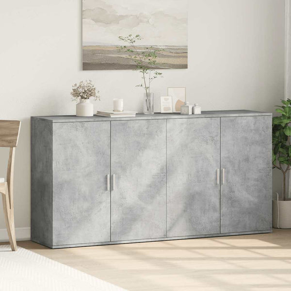 Betongraue Sideboards, 2er-Set, 79 cm