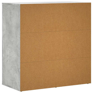 Betongraue Sideboards, 2er-Set, 79 cm