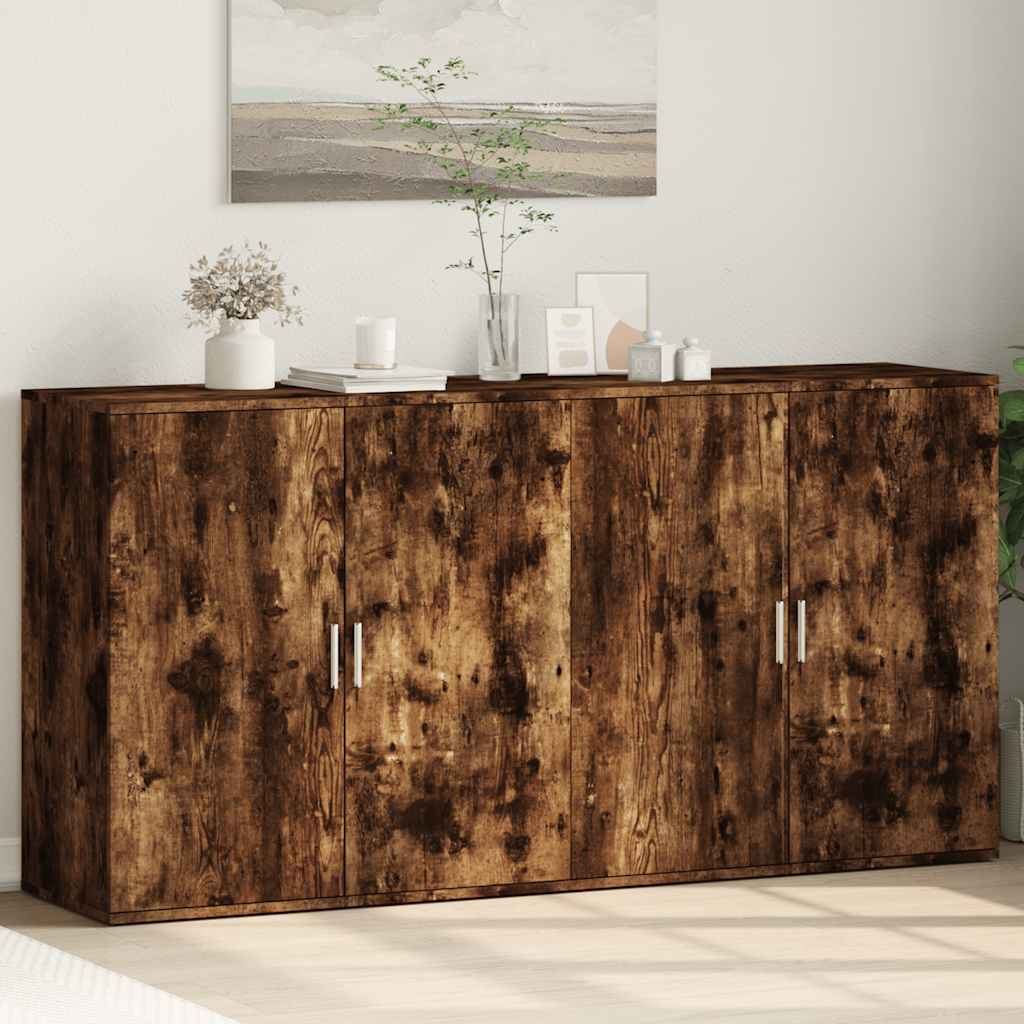 Sideboards 2er Set Räuchereiche 79x38x80 cm