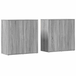 Sideboards 2er Set Grau Sonoma 79x38x80 cm