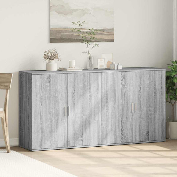 Sideboards 2er Set Grau Sonoma 79x38x80 cm