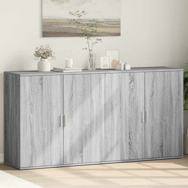 Sideboards 2er Set Grau Sonoma 79x38x80 cm