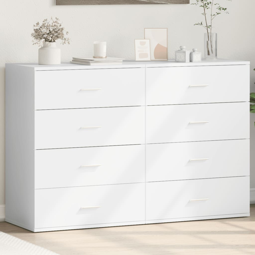 Sideboards 2er Set Weiß 60x39x80 cm