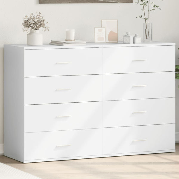 Sideboards 2er Set Weiß 60x39x80 cm