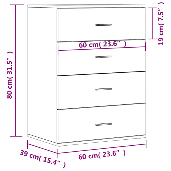 Sonoma Eiche Sideboards, 2er-Set, 60 cm